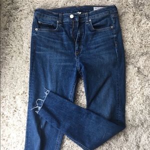 Rag & Bone High Rise Skinny Ankle Jeans Size 30